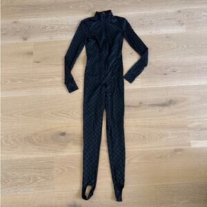 MISBHV Jumpsuit Lycra Monogram Size M Black Gray